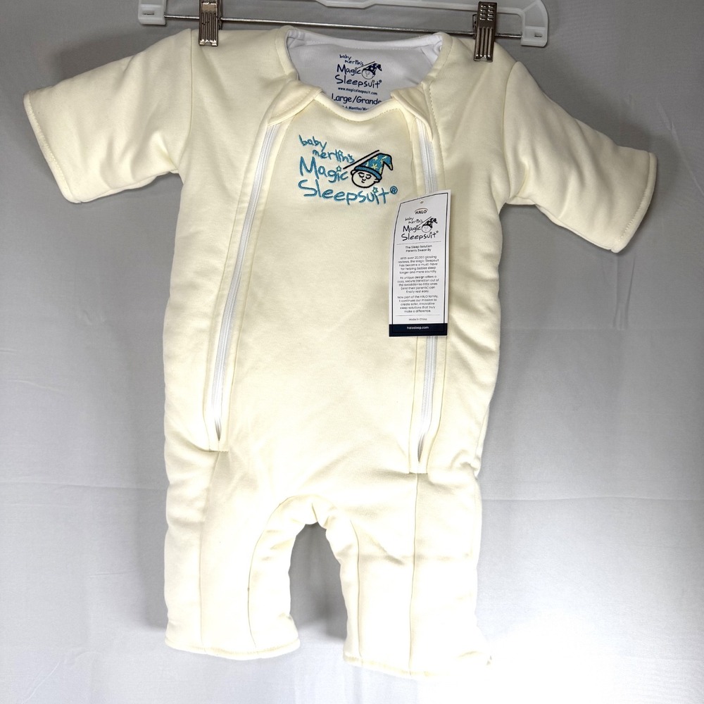BABY MERLIN'S MAGIC SLEEPSUIT Yellow Gender Neutral / Size Large (3-6M) / NEW